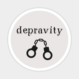 Depravity Handcuffs Large Light-Monotone Magnet